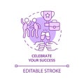 Celebrate your success purple concept icon Royalty Free Stock Photo