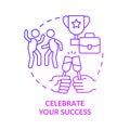 Celebrate your success purple gradient concept icon Royalty Free Stock Photo