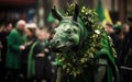 Celebrating A Beautiful Saint Patrick Day Parade. Generative AI Royalty Free Stock Photo