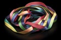 Celebrating Diversity: Colorful Rainbow Ribbons Represent LGBTQ Pride, Inclusion, and Equality, ai generative