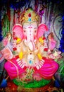 Celebrating Ganapati Deva and the same god, India`s first venerable deity Royalty Free Stock Photo
