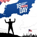 Happy Malaysia Day 16 September Illustration.