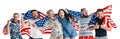 Young people with the flag of United States of America Royalty Free Stock Photo