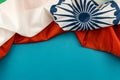 Celebrating India Independence Day India Flag on blue background