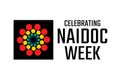 Celebrating NAIDOC Week. Holiday concept. Template for background, banner, card, poster with text inscription. Vector