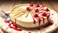 Celebrating National Cheesecake Day with a Nutmeg Delight.AI Generated