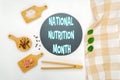 Celebrating National Nutrition Month in the USA With a Creative Culinary Display Royalty Free Stock Photo