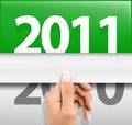 Celebrating new year 2011 Royalty Free Stock Photo