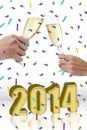 Celebrating new year Royalty Free Stock Photo