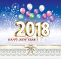 Celebrating the New Year 2018 Royalty Free Stock Photo