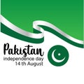 Celebrating Pakistan Independence Day creative vector illustration. 14th August pakistan independence. vector