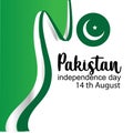 Celebrating Pakistan Independence Day creative vector illustration. 14th August pakistan independence. vector