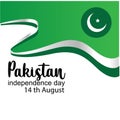 Celebrating Pakistan Independence Day creative vector illustration. 14th August pakistan independence. vector