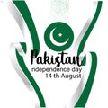 Celebrating Pakistan Independence Day creative vector illustration. 14th August pakistan independence. vector