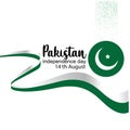 Celebrating Pakistan Independence Day creative vector illustration. 14th August pakistan independence. vector