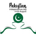 Celebrating Pakistan Independence Day creative vector illustration. 14th August pakistan independence. vector