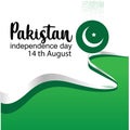 Celebrating Pakistan Independence Day creative vector illustration. 14th August pakistan independence. vector