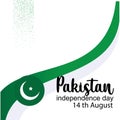 Celebrating Pakistan Independence Day creative vector illustration. 14th August pakistan independence. vector