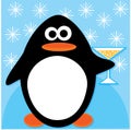 Celebrating penguin Royalty Free Stock Photo