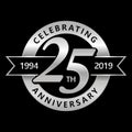 Celebrating 25th anniversary Royalty Free Stock Photo