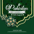 Celebrating 14th August Pakistan Independence Day creative vector illustration. Creative banner or poster for Pakistan special day