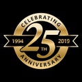 Celebrating 25th years anniversary Royalty Free Stock Photo