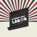 Celebrating USA Labor Day, a national holiday. Royalty Free Stock Photo