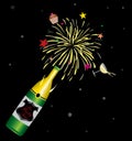 Champagne Bottle Explode Royalty Free Stock Photo