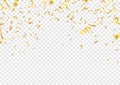 Celebration background template with confetti and gold ribbons.and Gold White ribbons. Vector illustration