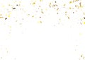 Celebration background template with confetti and gold ribbons.and Gold White ribbons. Vector illustration Royalty Free Stock Photo
