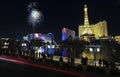A Celebration at Bellagio and Las Vegas Blvd Royalty Free Stock Photo