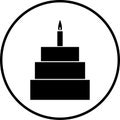 celebration cake vector symbol Royalty Free Stock Photo