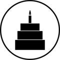 celebration cake vector symbol Royalty Free Stock Photo