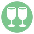 Celebration, champagne glasses Isolated Vector icon which can easily modify or edit Royalty Free Stock Photo