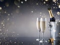 Celebration With Champagne - Pair Of Flutes Royalty Free Stock Photo