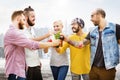 Celebration Cheers Hipster Drinking Together Friends Concept