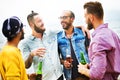 Celebration Cheers Hipster Drinking Together Friends Concept Royalty Free Stock Photo