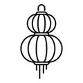 Celebration chinese lantern icon, outline style