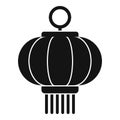 Celebration chinese lantern icon, simple style