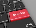 Celebration concept. Words New Year you on button of computer keyboard Royalty Free Stock Photo