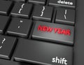 Celebration concept. Words New Year you on button of computer keyboard Royalty Free Stock Photo