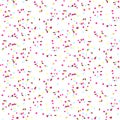 Celebration confetti seamless vector pattern. Festive dotted background.