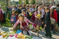 The celebration of the Day of victory in the 1941-1945 war in the Kaluga region of Russia. Royalty Free Stock Photo