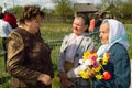 The celebration of the Day of victory in the 1941-1945 war in the Kaluga region of Russia. Royalty Free Stock Photo