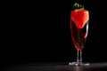 Celebration drink. Glass of sparkling pink Champagne wine with s Royalty Free Stock Photo