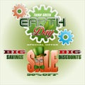Celebration of Earth day, sale, commercial event