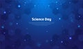 Celebration elegant world Science Day background with geometric, technology and innovation element