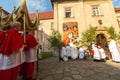 During the celebration the Feast of Corpus Christi (Body of Christ