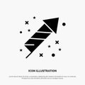 Celebration, Festivity, Fireworks, Holiday solid Glyph Icon vector Royalty Free Stock Photo