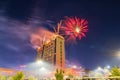 Celebration fireworks over Palace Station